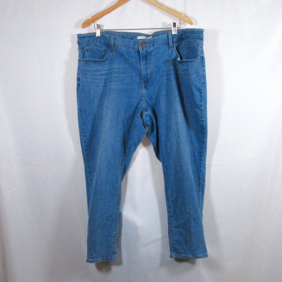Levi's 711 Skinny Womens Blue Jeans Size 22W S Pre-owned Good Condition - Picture 1 of 8